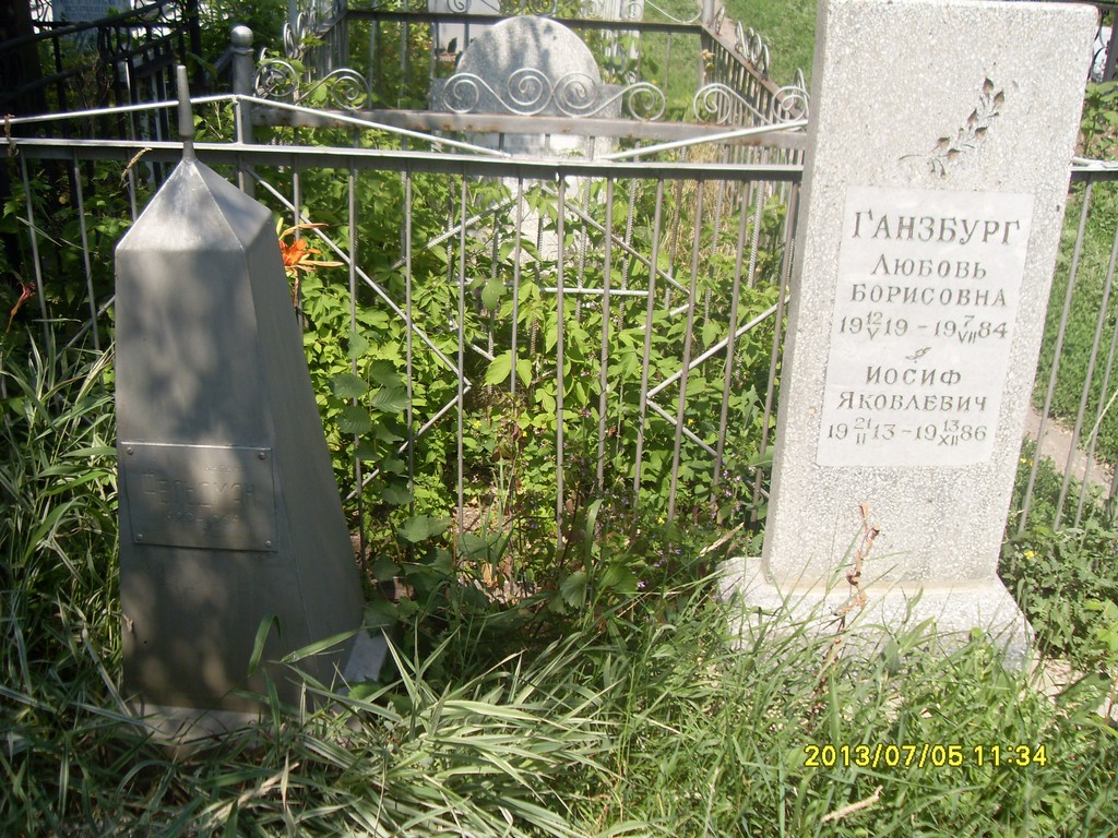 Ганзбург Иосиф Яковлевич, Саратов, Еврейское кладбище